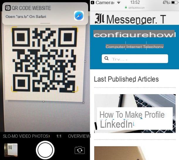 How to read QR code with iPhone