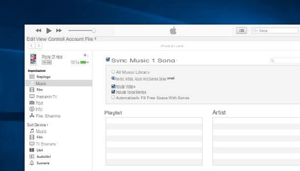 Ven trasferire musica da iTunes a iPhone