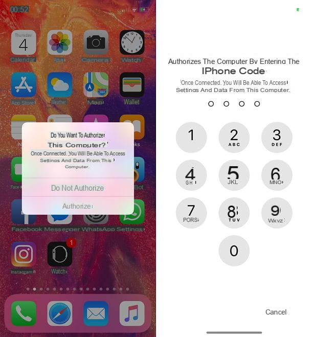 How to authorize iPhone