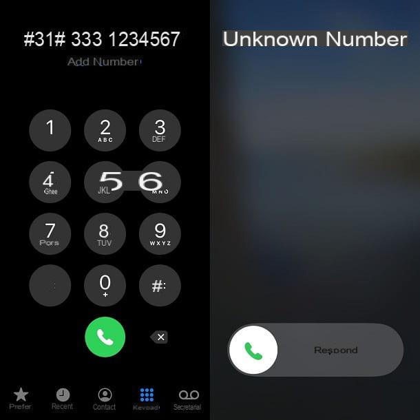How to put iPhone private number