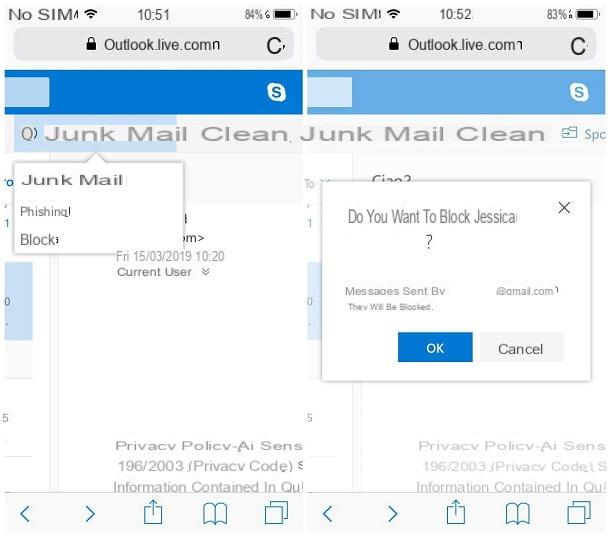 How to block emael on iPhone