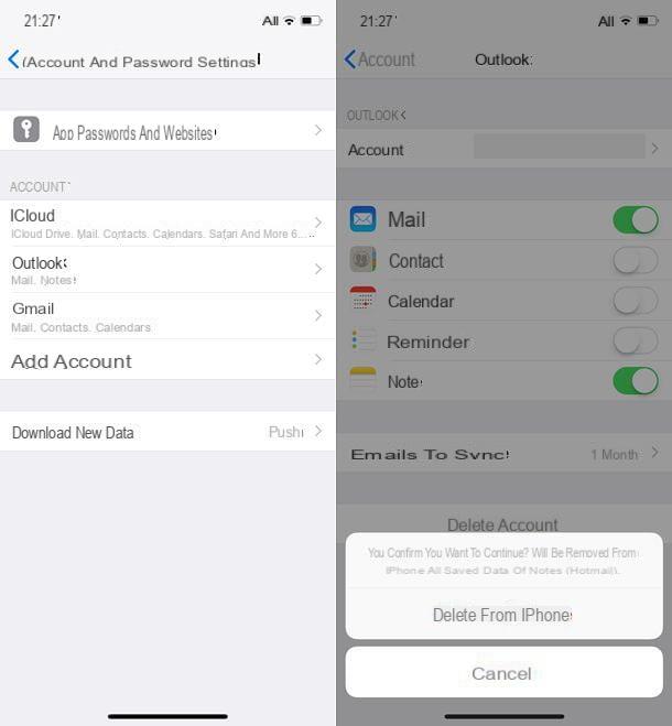 How to change emael on iPhone