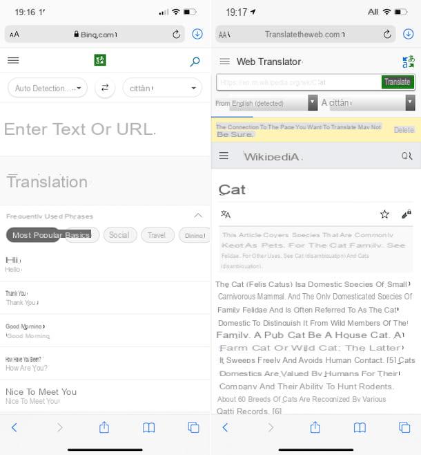 How to translate an iPhone web page