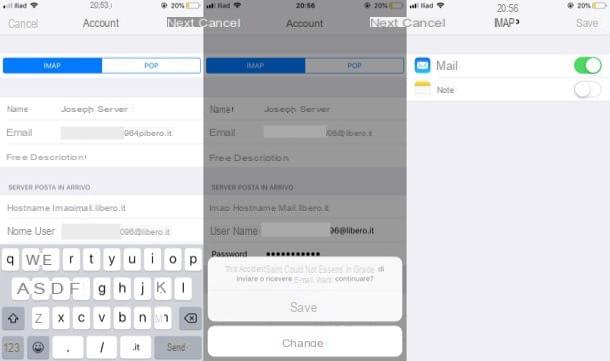 How to set up Free mael on iPhone