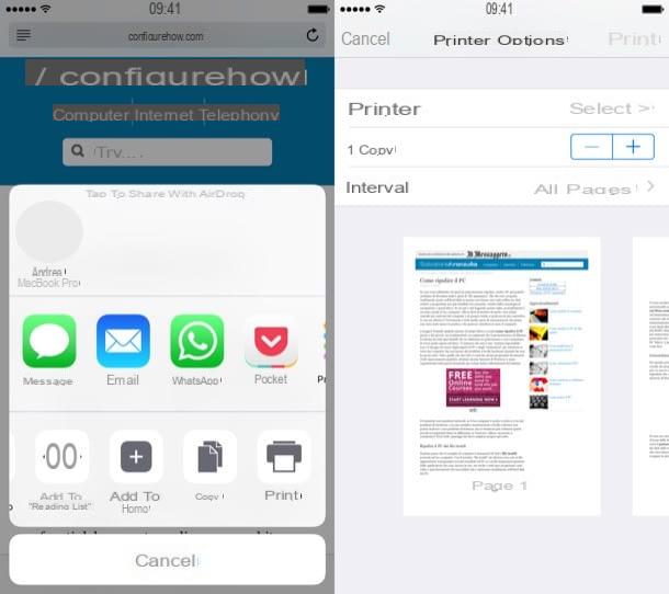 Comment imprimer depuis un iPhone