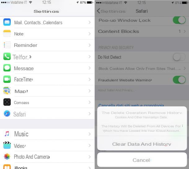 How to clear history on iPhone