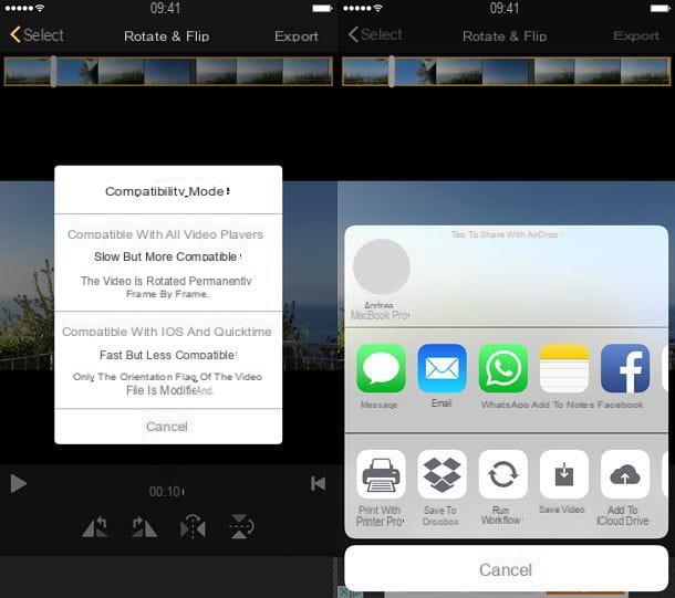 Cómo rotar videos de iPhone